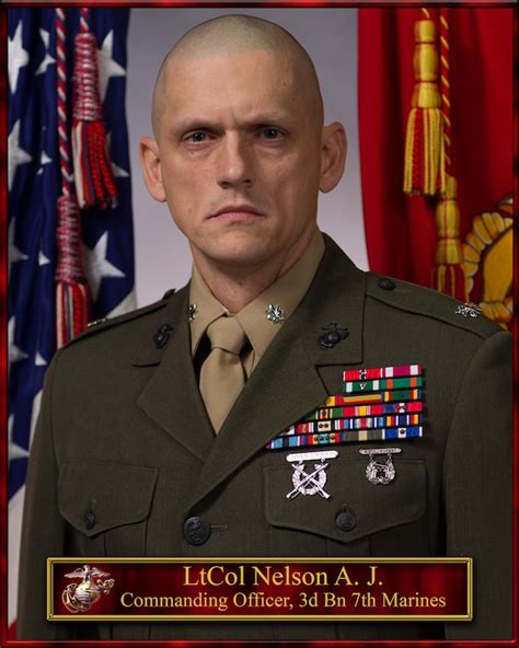 Lieutenant Colonel Nelson 1st Marine Division Biography