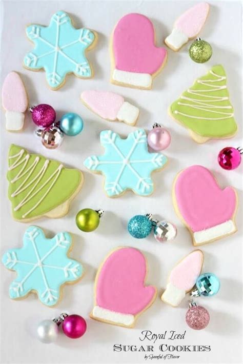 Cookies, cookies, cookies we love them all year round, but at christmas they're essential to the royal icing is also used to decorate gingerbread cookies, assemble gingerbread houses and we're not out of decorating ideas yet. Royal Iced Sugar Cookies #fbcookieswap - Spoonful of Flavor