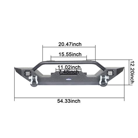 Buy Hooke Road Jeep Wrangler Tj Front Bumper With Winch Plate And Led