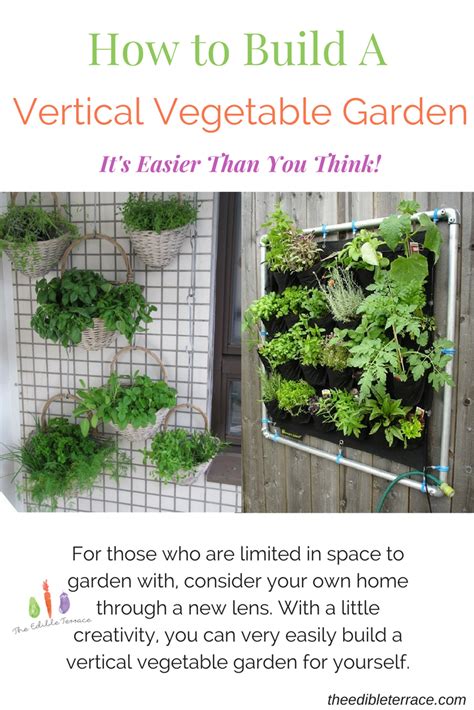 How To Build A Vertical Vegetable Garden Herb Vertikaler Giardini Orti