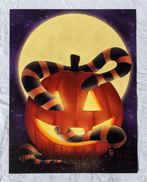 The Great Pumpkin Snake 8 12 X 11 Art Print Etsy