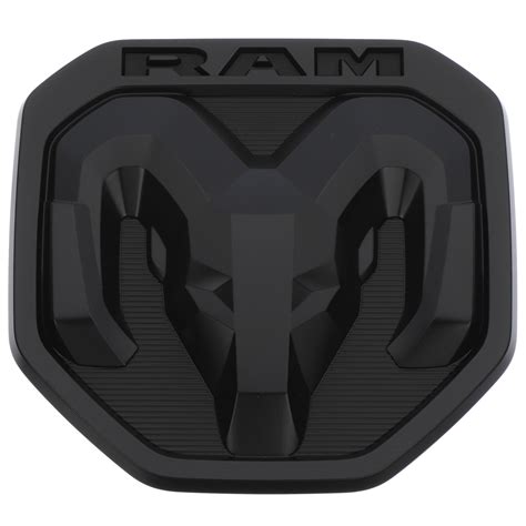 Oem Mopar Tailgate Dodge Rams Head Emblem Badge Matte Black 19 20 Ram