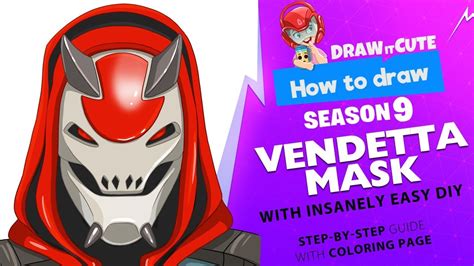 How To Draw Vendetta Mask Fortnite Season 9 Drawing Tutorial With