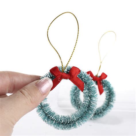 Miniature Frosted Sisal Wreaths Christmas Miniatures Christmas And