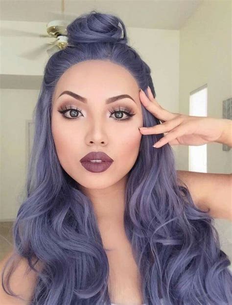 Grey and metallic hair is all the rage right now. 29 Bold Purple Hair Ideas For Daring Girls - Styleoholic