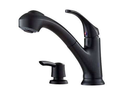 This kitchen sink faucet with pull down sprayer swivels 360 degrees. Pfister F-WKP-701 - Build.com | Kitchen faucet, Black ...