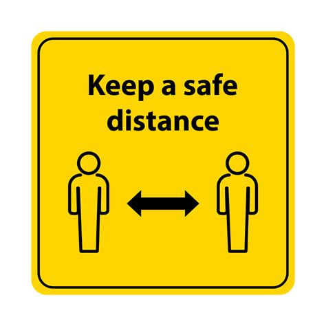 Keep A Safe Distance Wall Sign 3mm Foamboard First Display Signs