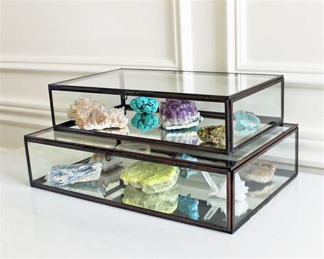 An Elegant Way To A Display Rock Or Mineral Collection Glass Display
