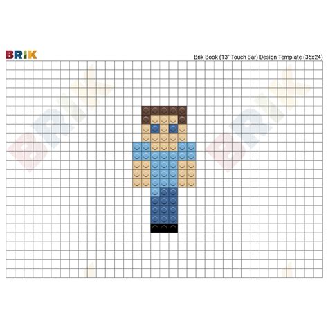 Minecraft Steve Pixel Art Grid