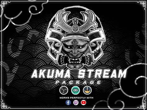 Animated Oni Stream Overlay Package Dark Akuma Themed Etsy
