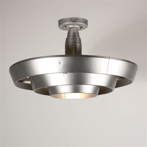 Flush mount led lights are also a great option for high traffic areas where you will use light fixtures the most, and help to save you a few extra bucks off your electricity bills each month. Unique Antique Industrial Flush Mount Light, c. 1930's ...
