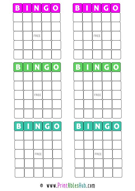 Printable Blank Bingo Cards Template Free Printable Worksheet Images