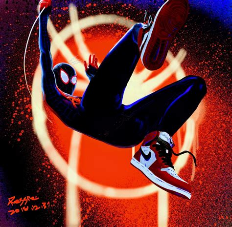 Miles Morales Ultimate Spider Man Into The Spider Verse Zeichnung