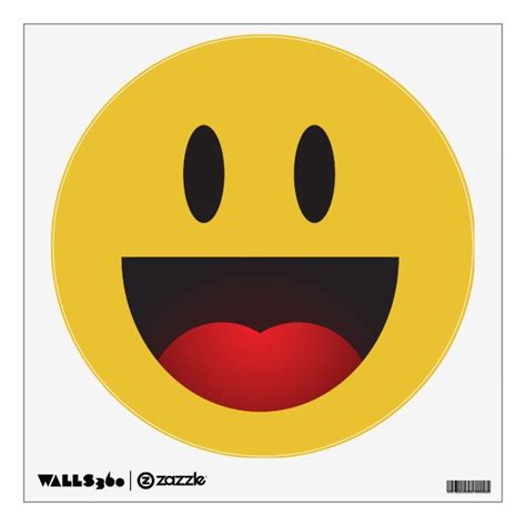 Cute And Funny Laughing Yah Emoji Wall Decal