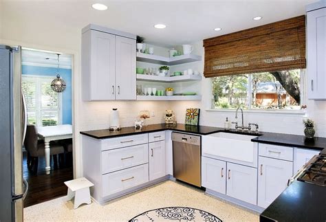 Floating shelves, installed with concealed brackets, update underused walls with streamlined storage and display space. Kitchen Corner Decorating Ideas, Tips, Space-Saving ...