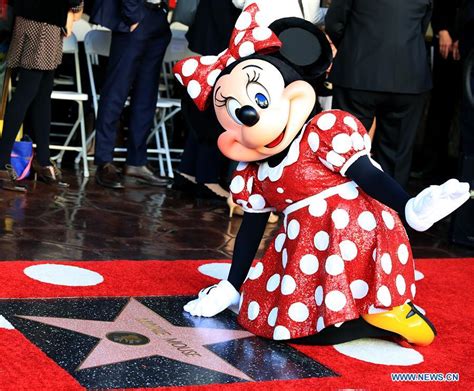 Disneys Minnie Mouse Gets Star On Hollywood Walk Of Fame Xinhua