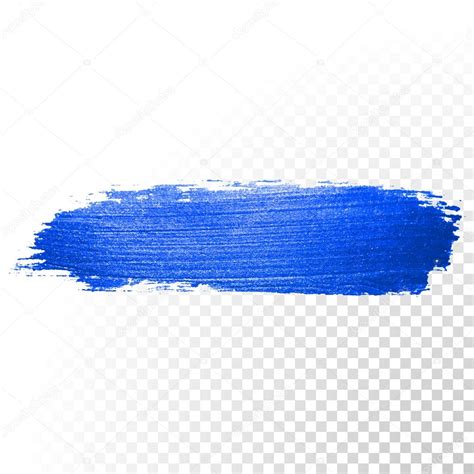 Pincel Acuarela Azul Profundo Trazo Abstracto Mancha De Pintura Al