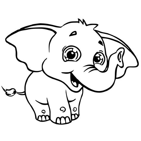 Baby Elephant Coloring Pages To Download And Print For Free Cartoon