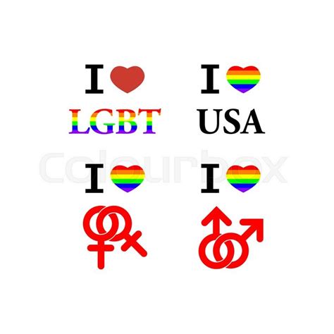 Same Sex Marriage Icons Celebrate Stock Vector Colourbox