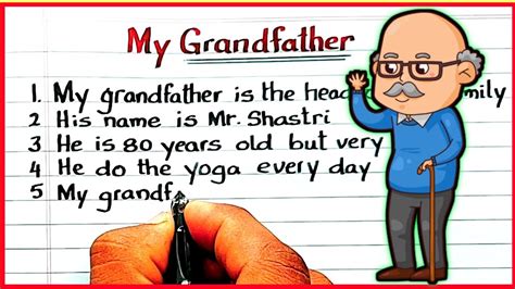 my grandfather 10 lines on my grandfather essay my grandfather essay 10 lines writing youtube