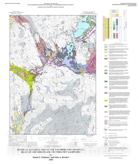 Map Surficial Geologic Map Of The Northfield Quadrangle Belknap And