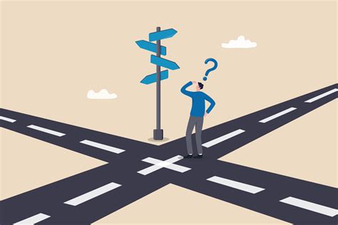 Business Crossroads Finding Solution Or Direction For Success
