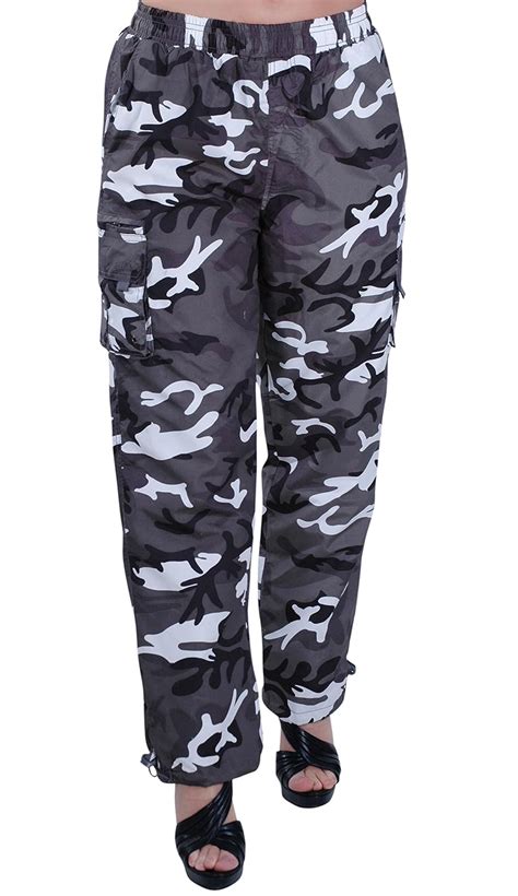 Free Shipping Womens Army Camouflage Cargo Pants Multi Pocket Ladies