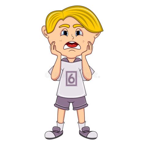 Little Boy Sad Cartoon Stock Vector Illustration Of Attention 83114328