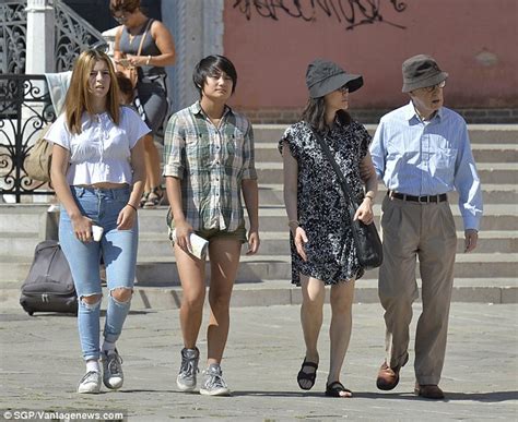Woody Allen Steps Out In Venice With Wife Soon Yi And Their Daughters