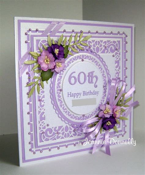 60th Birthday Card Using Dies From Creative Expressions Sue Wilson