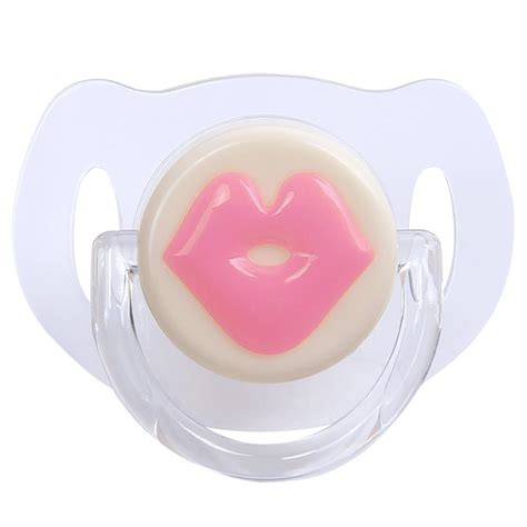 Baby Pacifiers Safe Red Lips Kisses Funny Nipple Safe Food Grade Abs