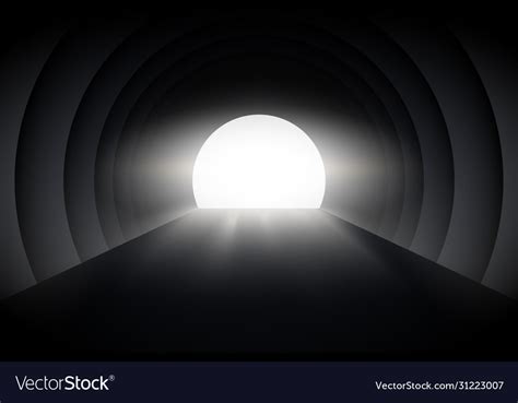 Light At End Tunnel Royalty Free Vector Image Vectorstock