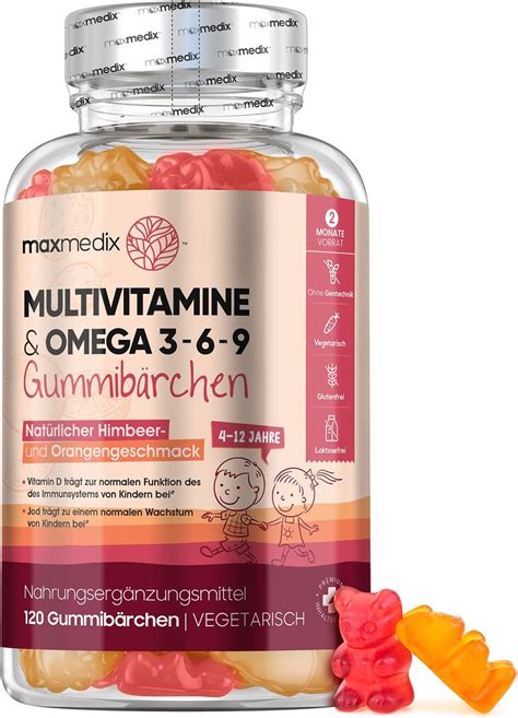 Multivitamin Gummibärchen Für Kinder Mit Omega 3 6 9 Jod And Zink