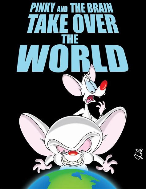 download pinky and the brain black poster wallpaper