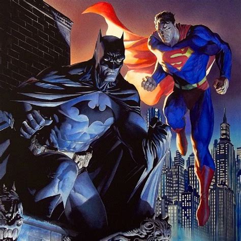 My Favorite Batman And Superman Drawing By Jim Lee And Alex Ross