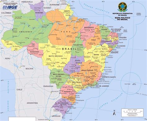 Mapa De Brasil Con Nombres