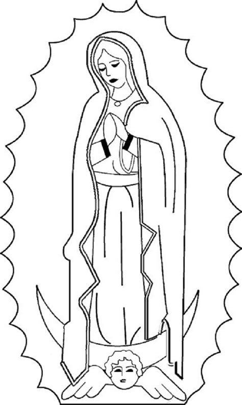 Dibujos De La Virgen De Guadalupe 12 De Diciembre Colorear Imágenes