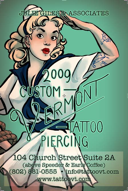 The shop has won many awards, garnered statewide and national media attention—including sending one of its artists to. Vermont Custom Tattoo and Piercing