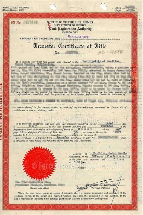Application For Land Title In The Philippines