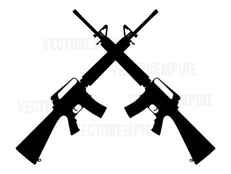 Ar Crossed Svg M Svg M Svg Gun Vector Gun Cricut File