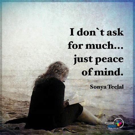 I Dont Ask For Much Just Peace Of Mind Quote 101 Quotes