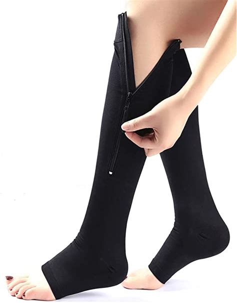 Ailaka Medical Zipper Compression Calf Socks 20 30 Mmhg For Women And Men