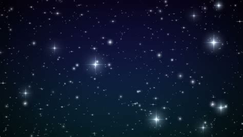 Stars Sky Looped Animation Beautiful Night Stock Footage Video 100