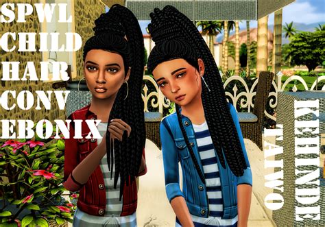 Lana Cc Finds Spwl Cf Ebonix Kehindeyandtaiwo Hair Ts4 Hair Kids Cf Pinterest Sims