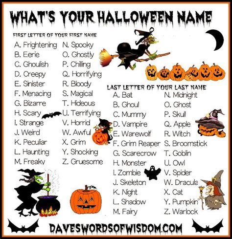 Whats Your Halloween Name Halloween Names Interactive Posts