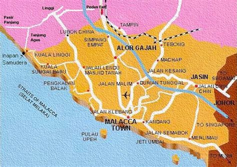 Peta Negeri Melaka Melaka Map Malaysia Map Malaysia Peta Maps