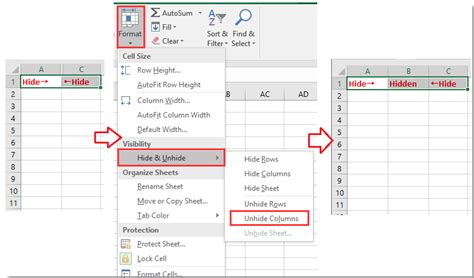 How To Show Hidden First Column Or Row In Excel