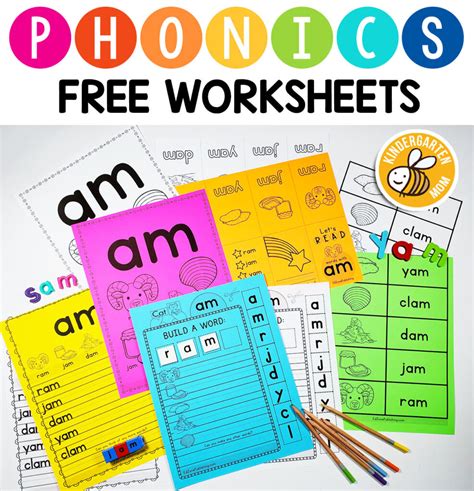 Phonics Worksheets Kindergarten Mom