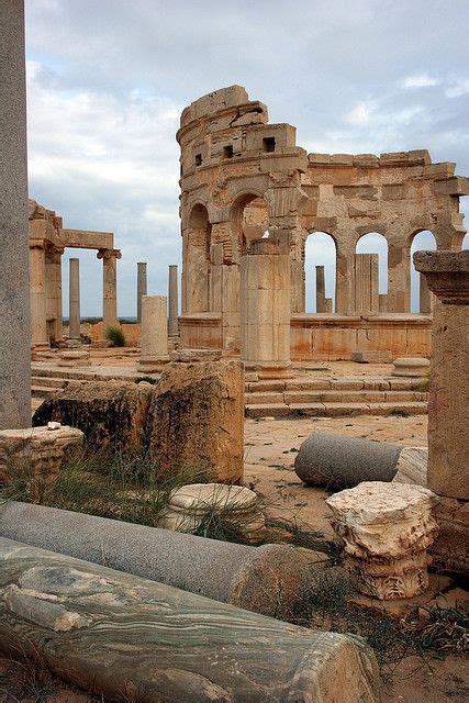 Market Leptis Magna Libya Ancient Architecture Ancient Ruins