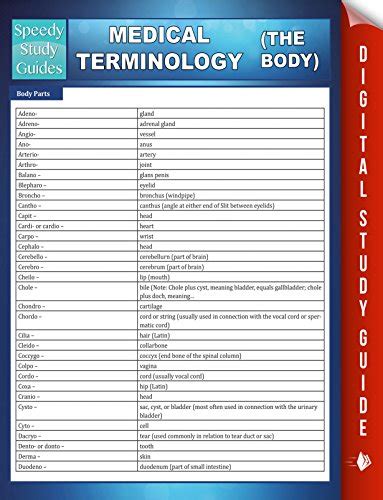 Amazon Medical Terminology The Body Speedy Study Guides English